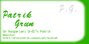 patrik grun business card